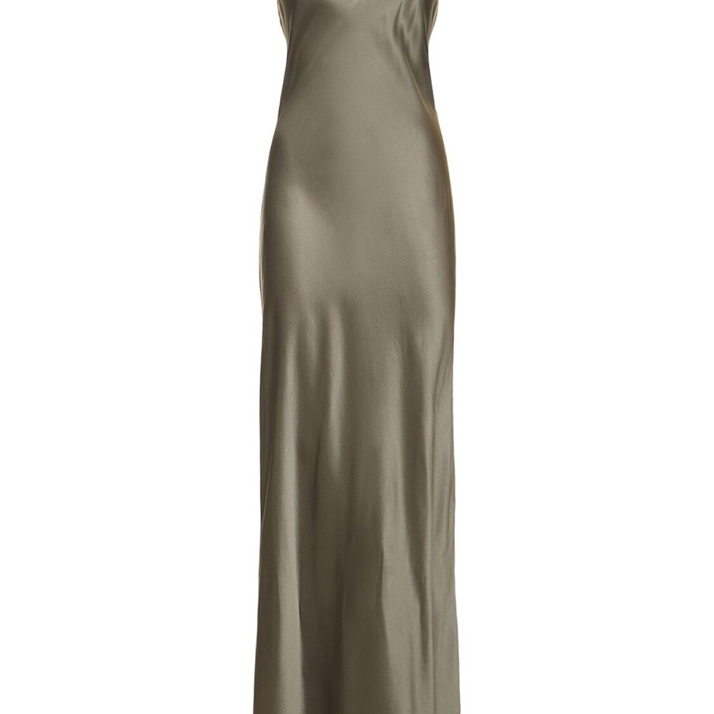 Nili Lotan Cami Silk Dress in Admiral Green - Picture 5 of 5